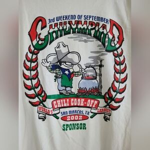 San Marcos Texas State Chilympiad Chili Cook off tee | size L